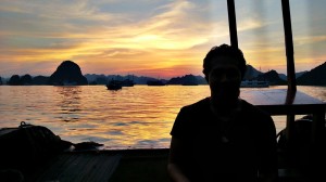 Nice Sunset view at Halong Bay